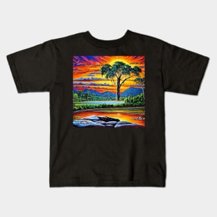 Kakadu Sunset Australian Outback Landscape Kids T-Shirt